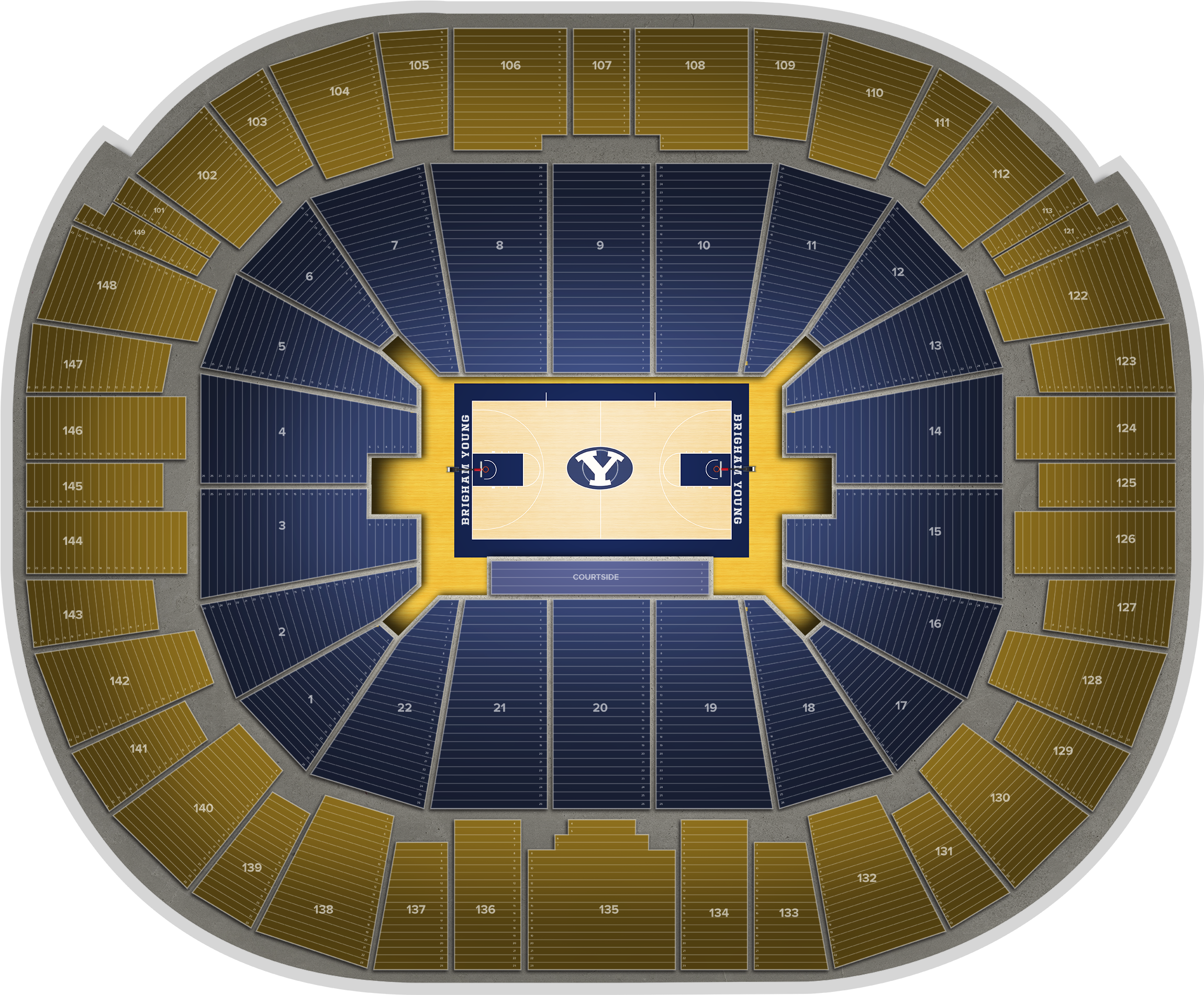Santa Clara Basketball At Byu Basketball At Marriott (2560x1936), Png Download