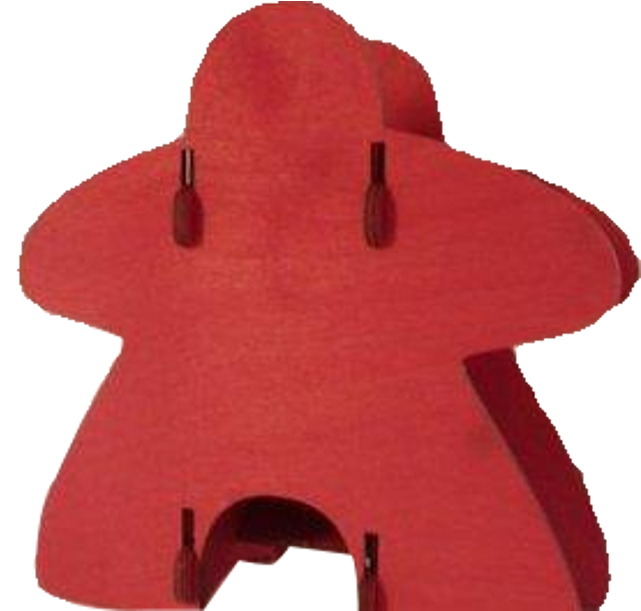 Knockdown Meeple Dice Tower (640x640), Png Download