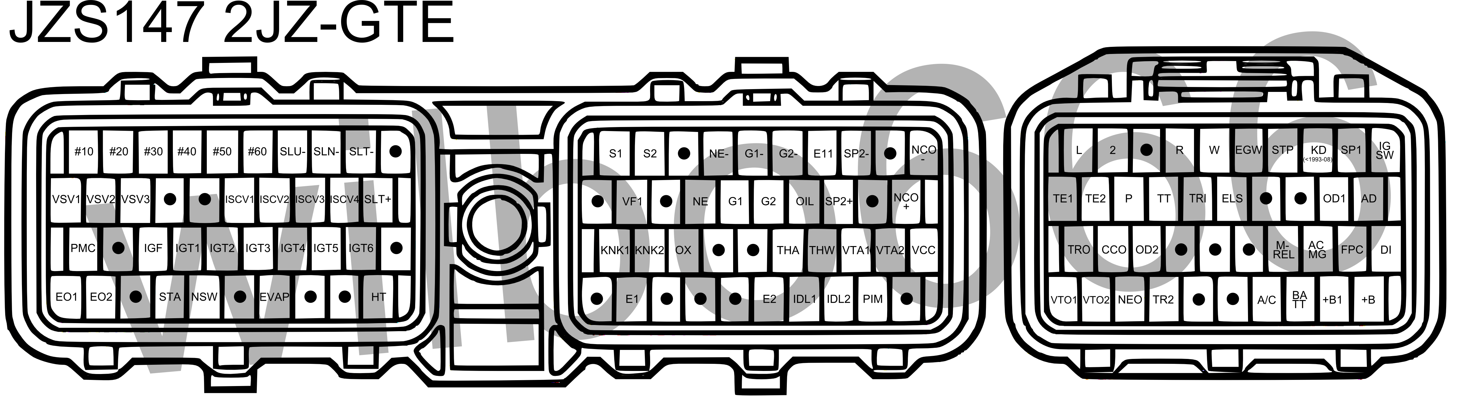 Wilbo666 2jz Gte Jzs147 Aristo Engine Wiringjzs147 (4733x1294), Png Download