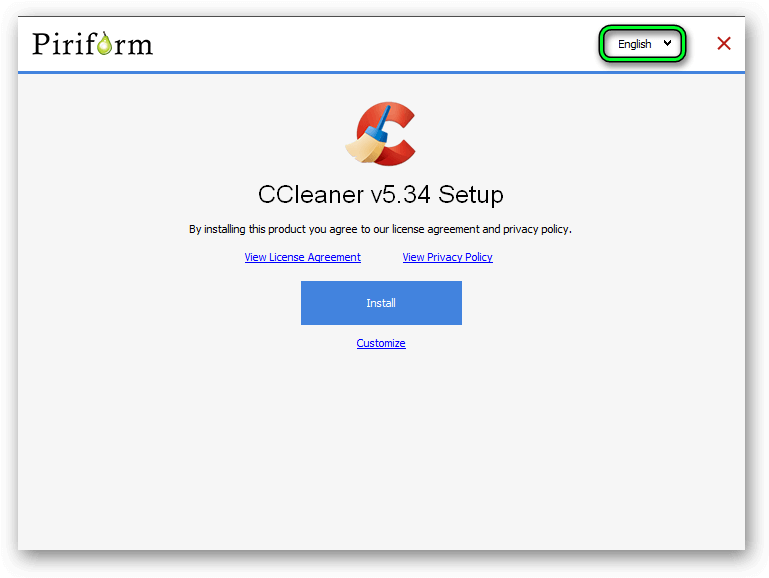 Указание Языка В Окне Установки Ccleaner (791x598), Png Download