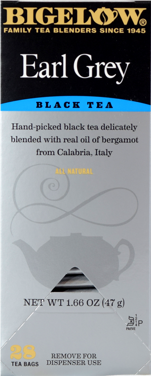 Bigelow Earl Grey Black Tea (559x795), Png Download