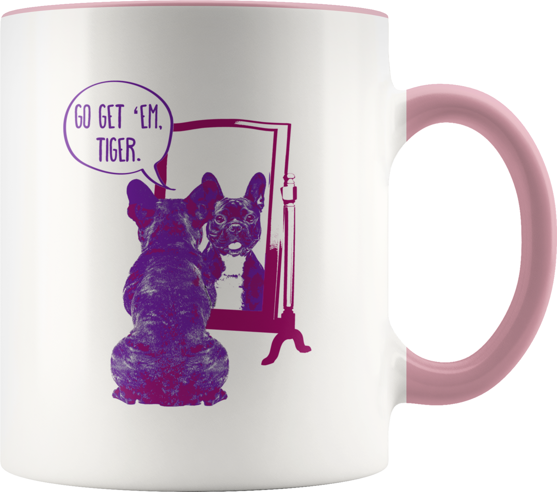 Go Get 'em, Tiger Mug (2000x2000), Png Download