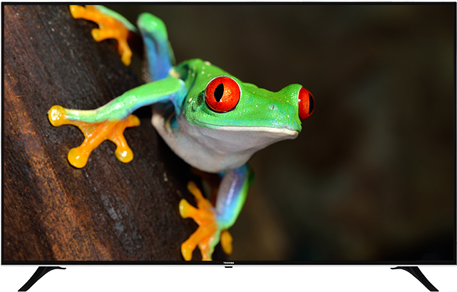 75" Toshiba Ultra Hd Tv Front (640x640), Png Download