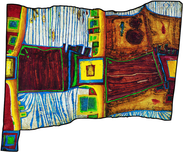 Watercolour On Very Irregularly Torn Wrapping Paper, (703x600), Png Download