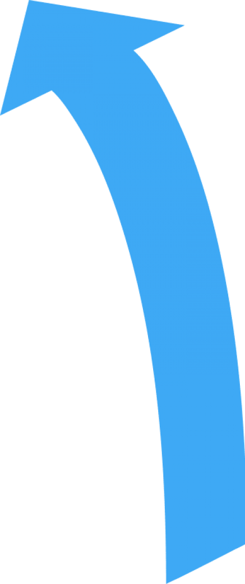 Free Png Download Curved Arrow Pointing Up Png Images - Curved Arrow Pointing Up (480x1143), Png Download