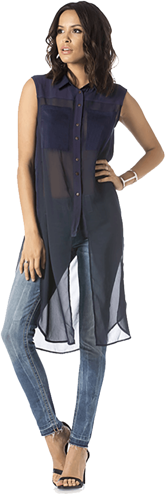 Mdt1307t 100 Navy Front 1 - Photo Shoot (924x1000), Png Download