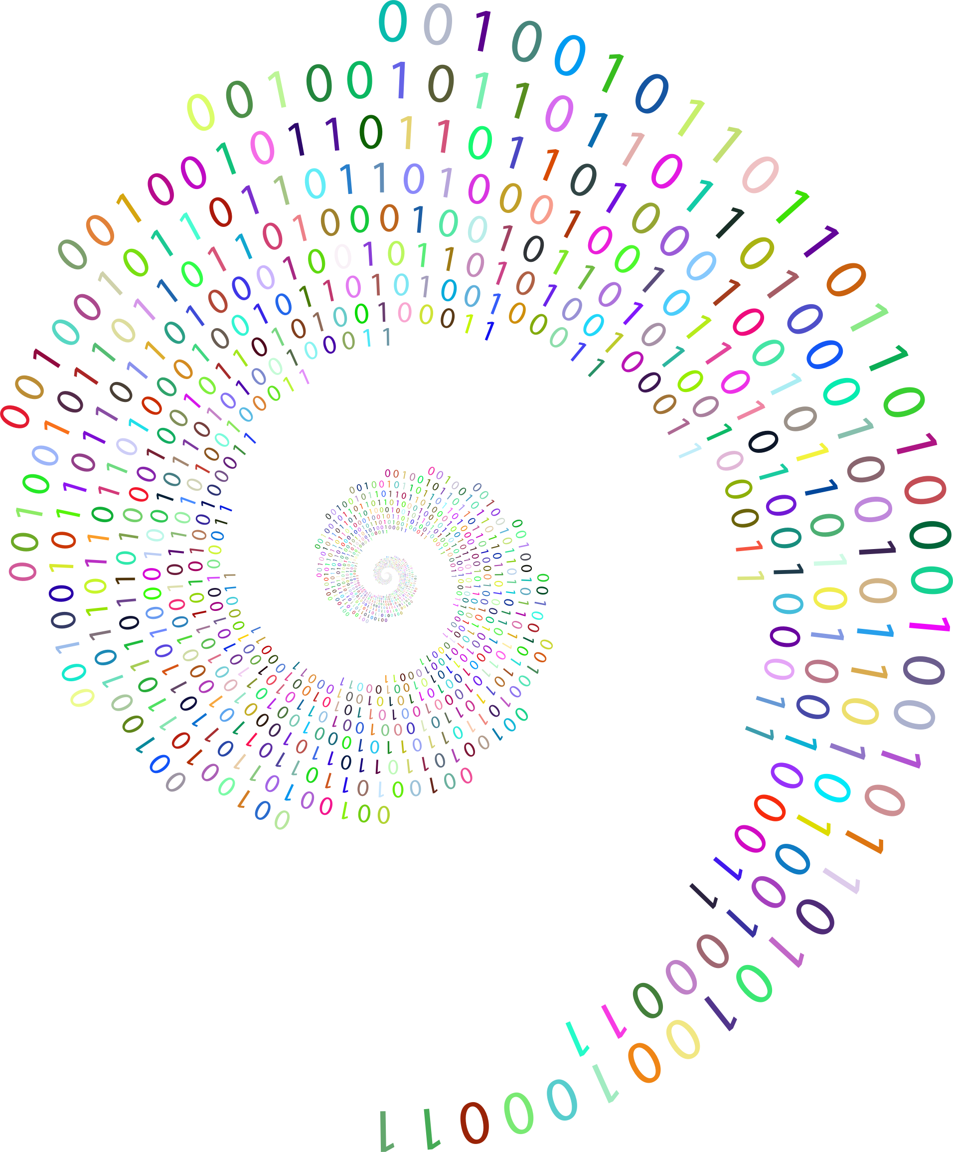 Binary Whirlpool Prismatic - Circle (638x770), Png Download