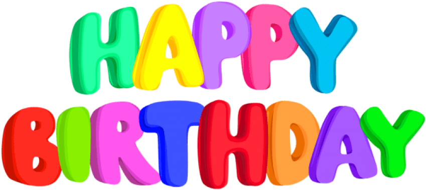Free Png Download Happy Birthday Text Png Images Background - Happy Birthday 3d Png Text (850x386), Png Download