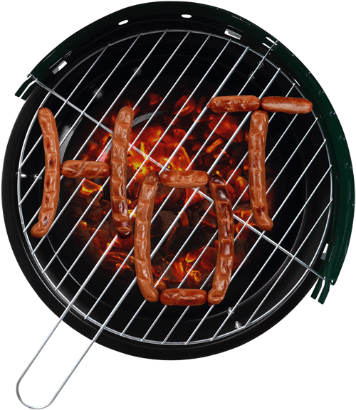Grilled Sausages Kebab Font - Outdoor Grill Rack & Topper (525x613), Png Download