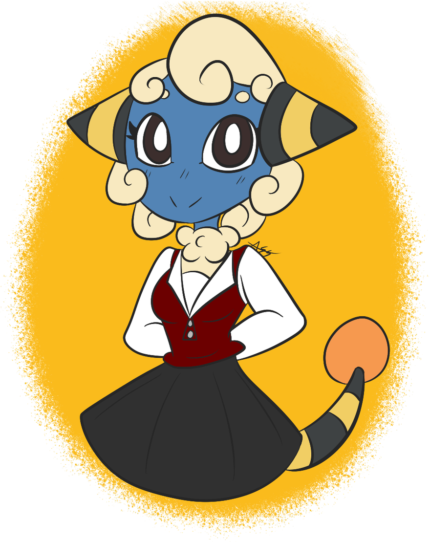 Favourite Electric Type, Mareep - Cartoon (938x1200), Png Download