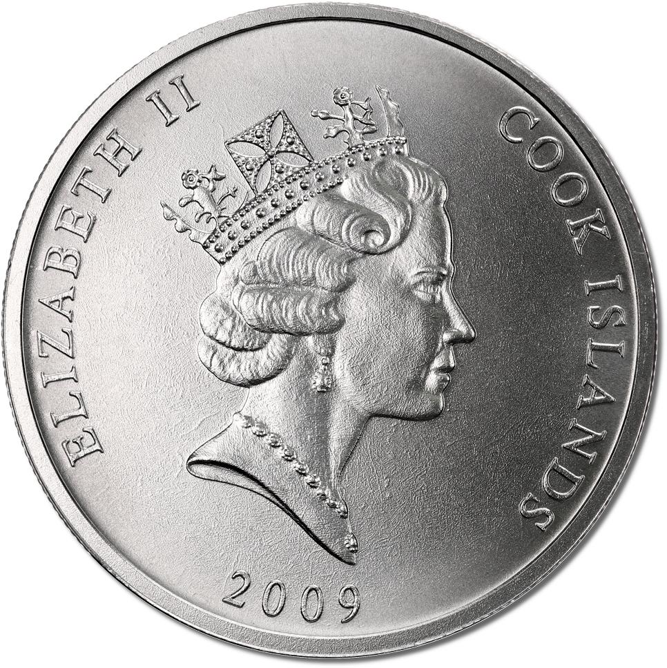 2009 1 Oz Cook Islands Platinum-01 - 1 Oz Silver 2009 Cook Islands (1000x1000), Png Download