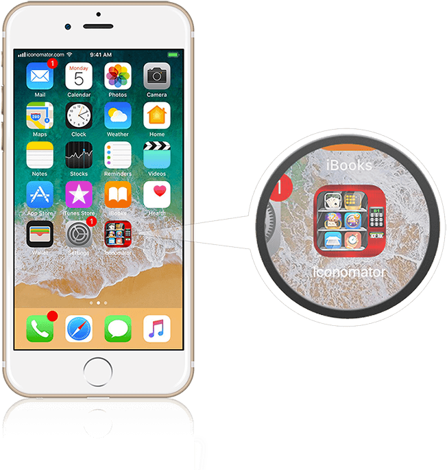 Welcome To Iconomator - Iphone 6s (691x700), Png Download