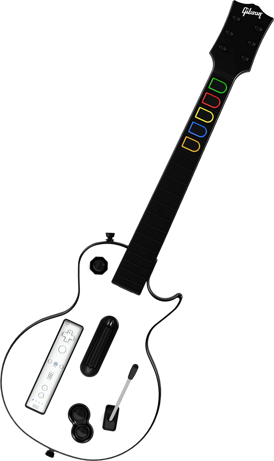 Nintendo Wii Guitar Hero Iii - Guitar Hero Wii Guitar Transparent Png (900x1513), Png Download