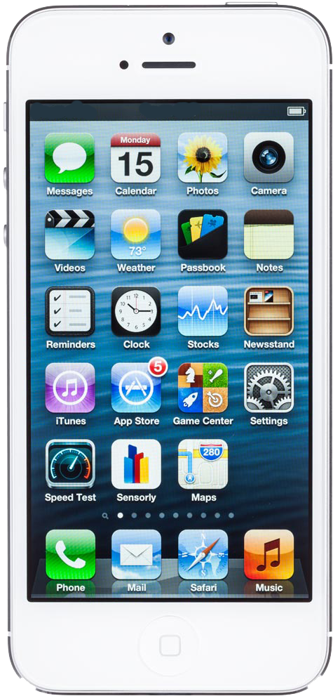 Iphone Screen With Apps (511x1000), Png Download