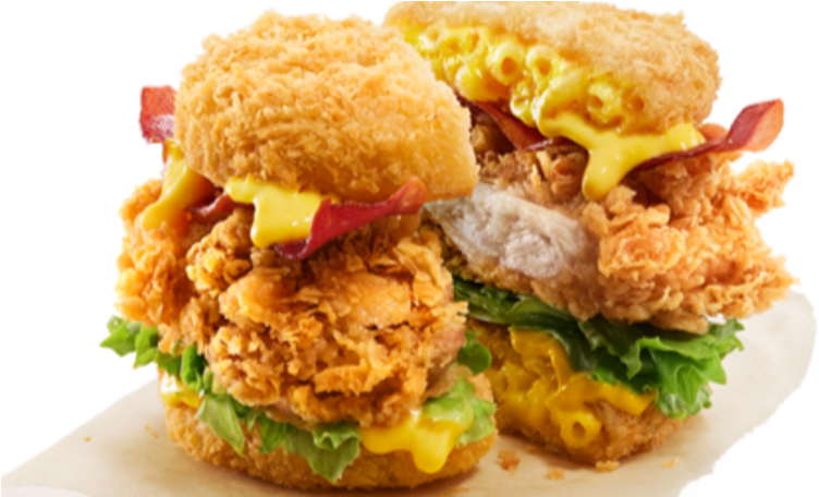 Kfc's Mac 'n Cheese Zinger Might Make You Want To Move - Cheese Bun (808x455), Png Download