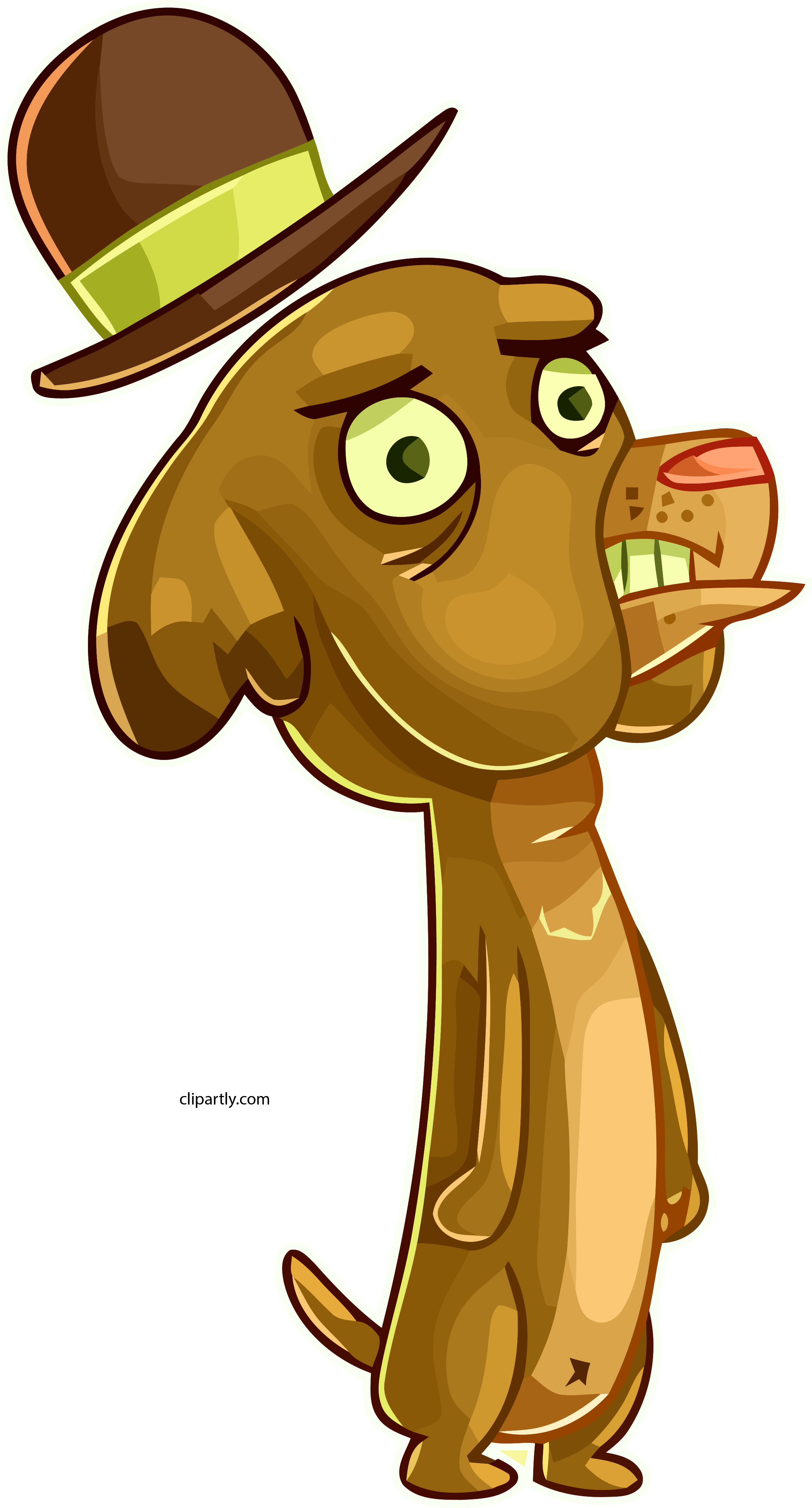 Cartoon Fancy Walking Dog With Elegant Hat Clipart - Cartoon (2382x4425), Png Download