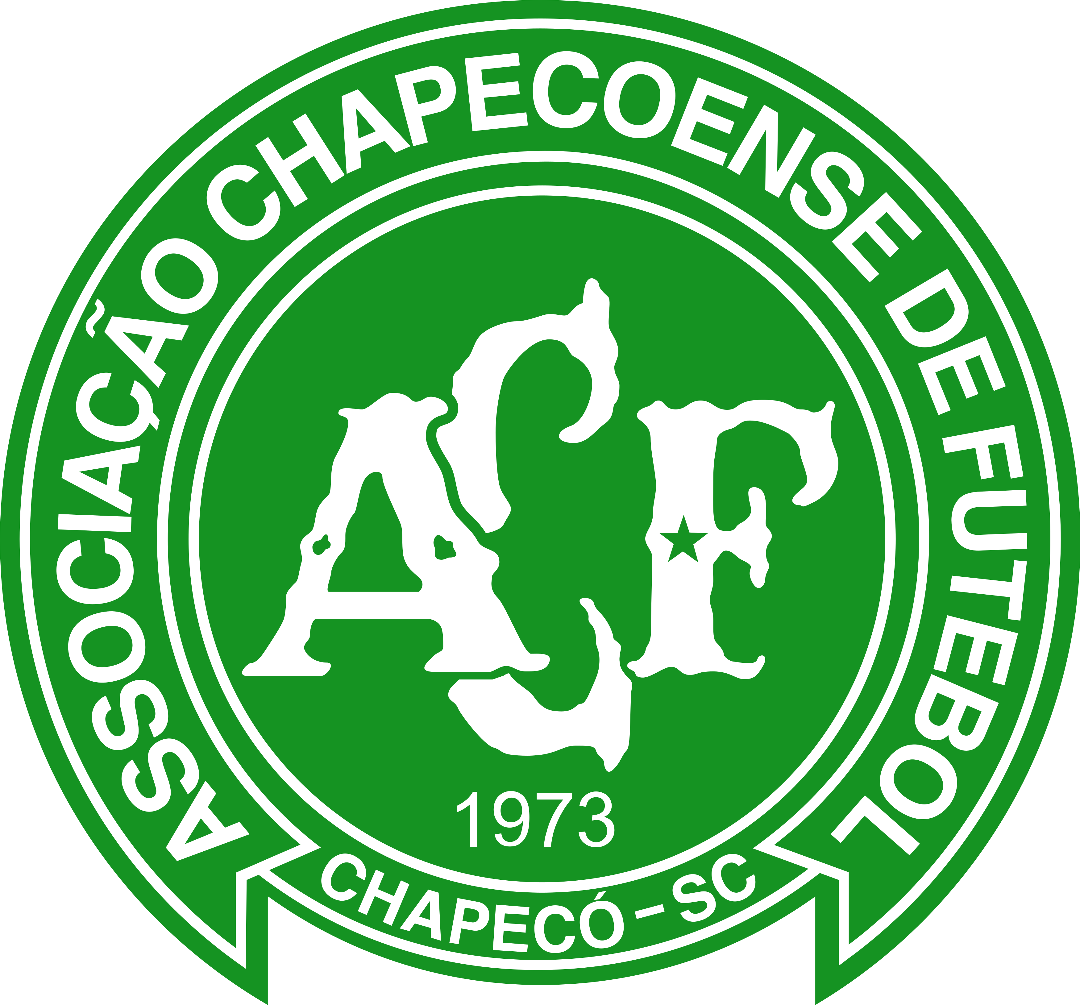 Escudo Novo Da Chapecoense (3500x3257), Png Download