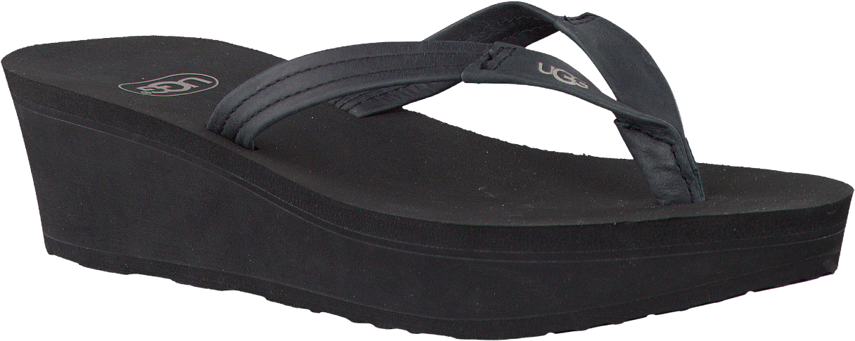 Zwarte Uggs Slippers - Flip-flops (1500x684), Png Download