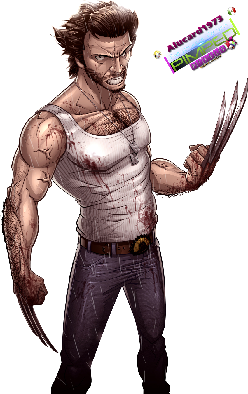 Wolverine Comic Without Costume (990x1400), Png Download