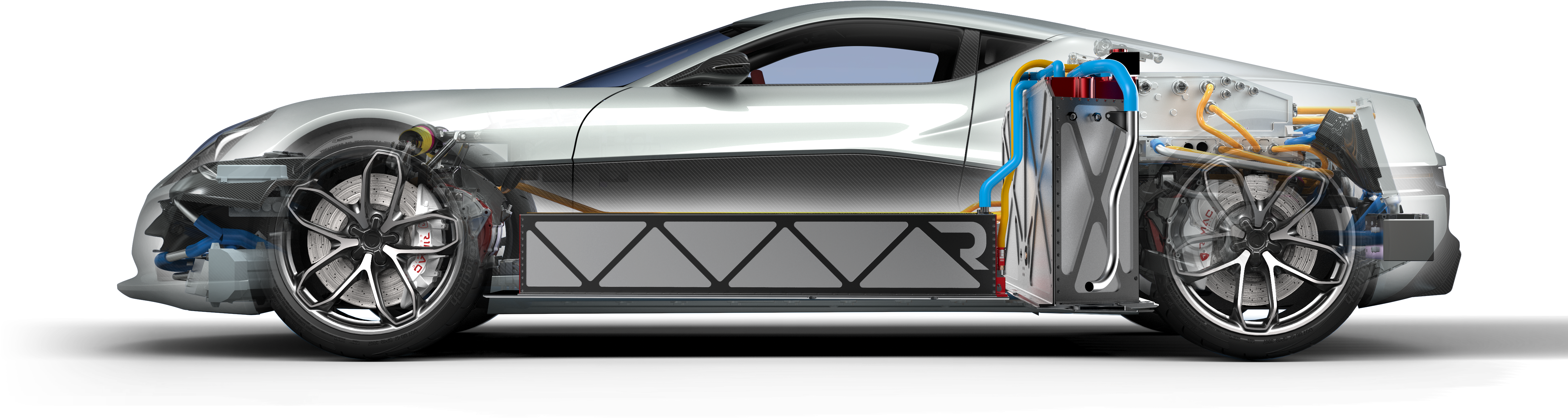Concept One Battery 02 - Rimac Concept Two Battery (5000x3098), Png Download