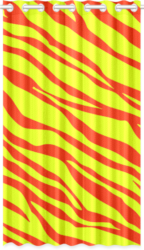 Cherry Red Sunshine Yellow Zebra Stripes New Window - Shower Curtain (1000x1000), Png Download