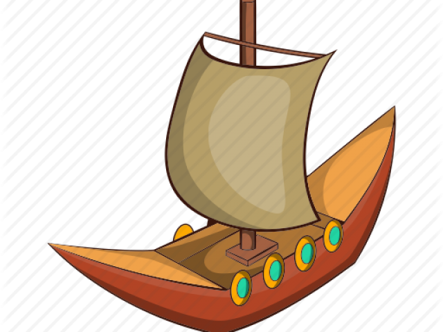 Viking Ship Clipart Shipping - Sailing Boat Cartoon Png (640x480), Png Download