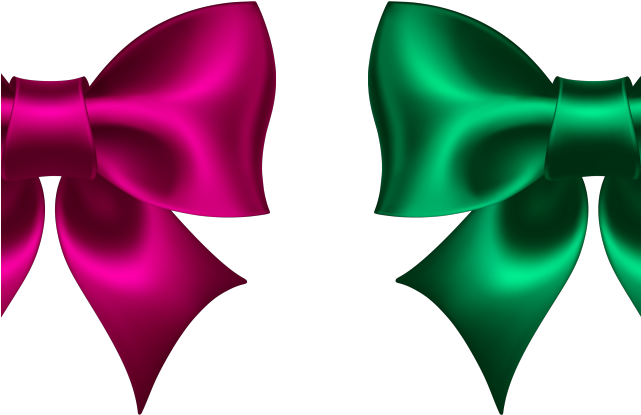 Bow Tie Clipart Pink Blue Bow - Green Bow Clip Art (640x480), Png Download