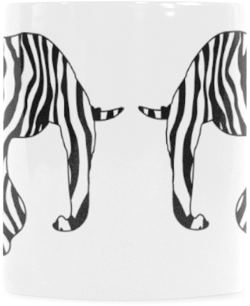 Zebraphant Elephant With Zebra Stripes Black White - Sketch (800x800), Png Download