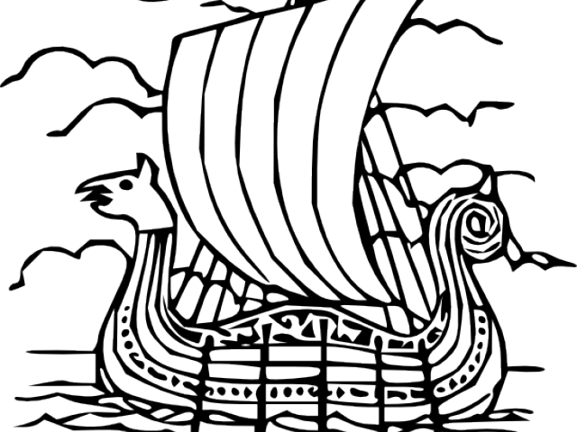 Viking Ship Clipart Colour - Boat Clip Art (640x480), Png Download