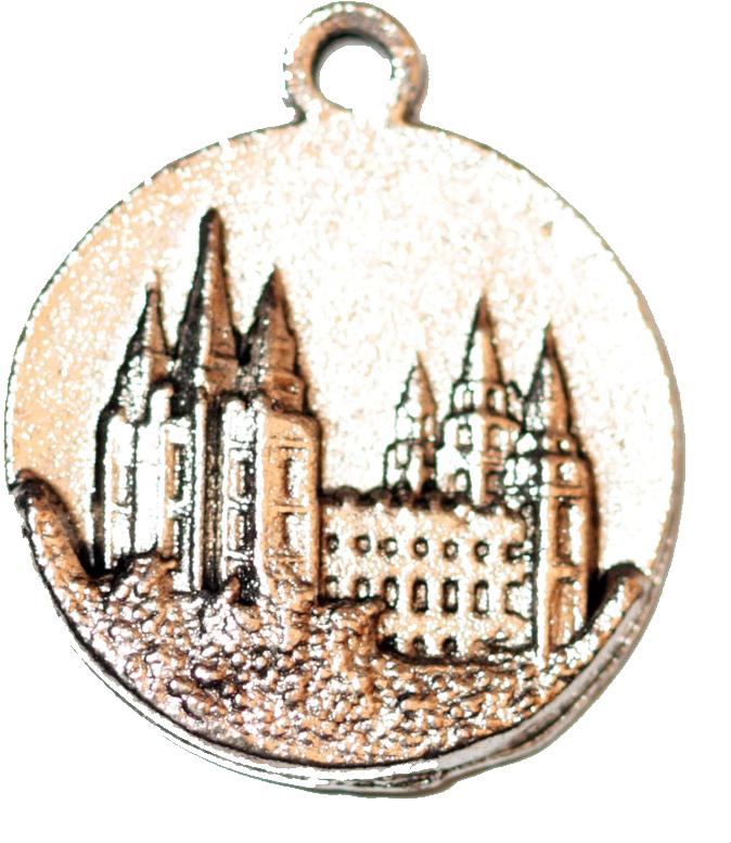 Salt Lake Temple Medallion - Locket (674x777), Png Download