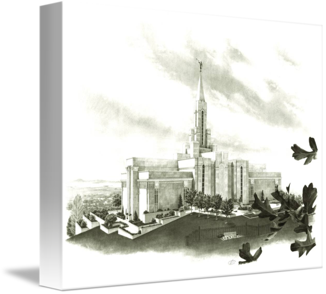 Bountiful Utah Temple In Sepia Lds Mormon By Craig - Protected Cruiser (650x587), Png Download