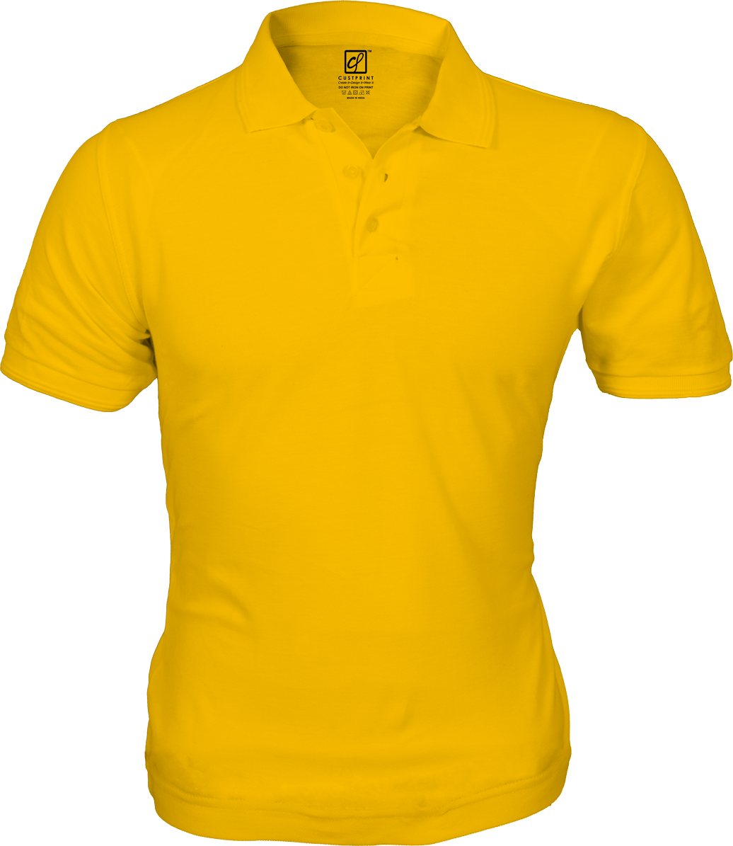 More Views - Polo T Shirts Yellow (1036x1195), Png Download