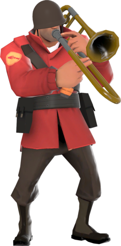 Fubar Fanfare - Tf2 Soldier Trombone Taunt (250x506), Png Download