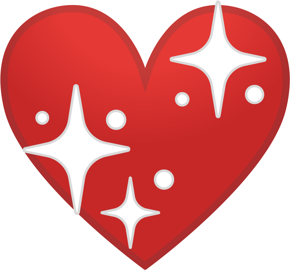 Download Svg Download Png - Heart Emoji Sparkling Heart (1024x1024), Png Download