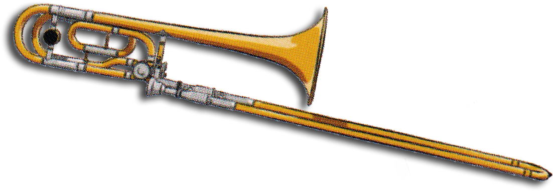 Trombone - Piccolo Clarinet (1139x453), Png Download