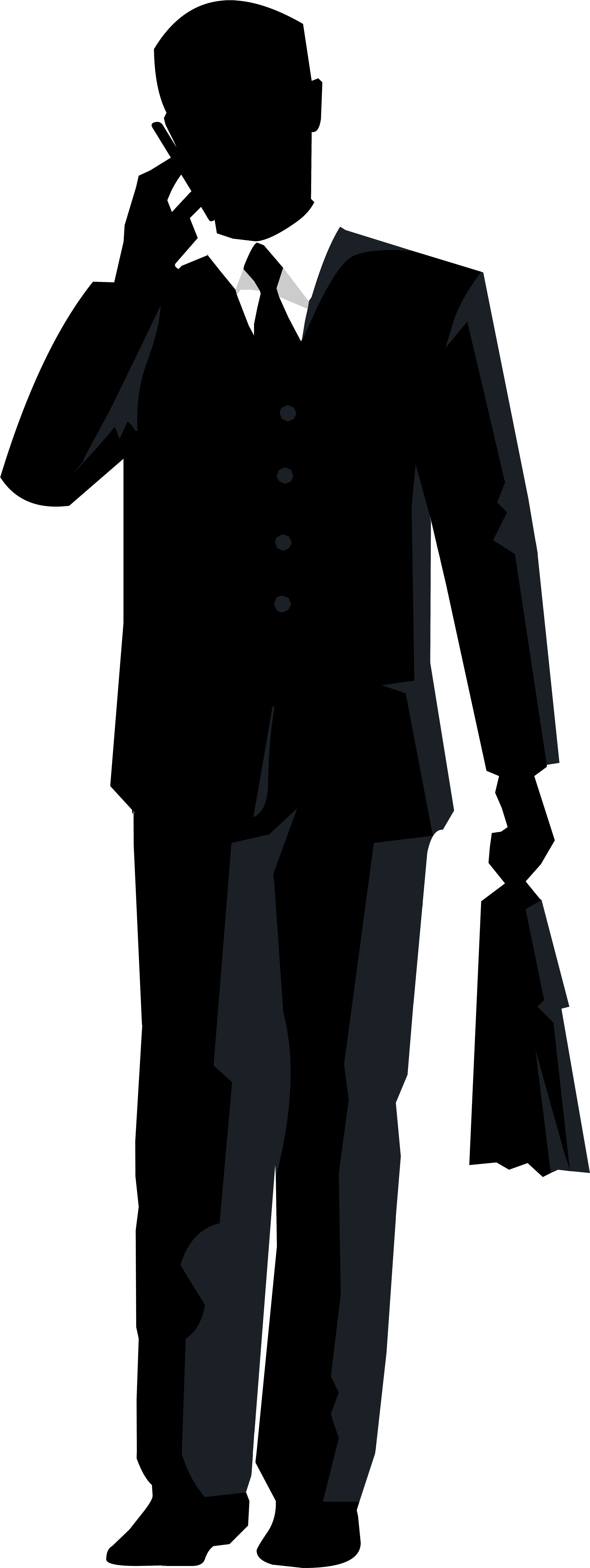 Suit Clipart Transparent - Transparent Background Businessman Clipart (3111x8000), Png Download