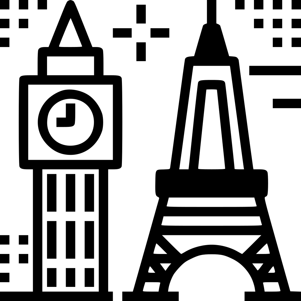 Landmark City Building Eiffel Tower Big Ben Comments - Big Ben (980x980), Png Download
