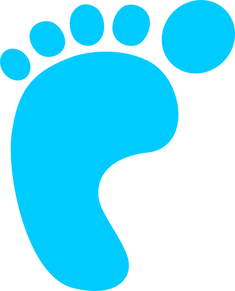 Footsteps Clipart - Baby Foot Step (480x595), Png Download