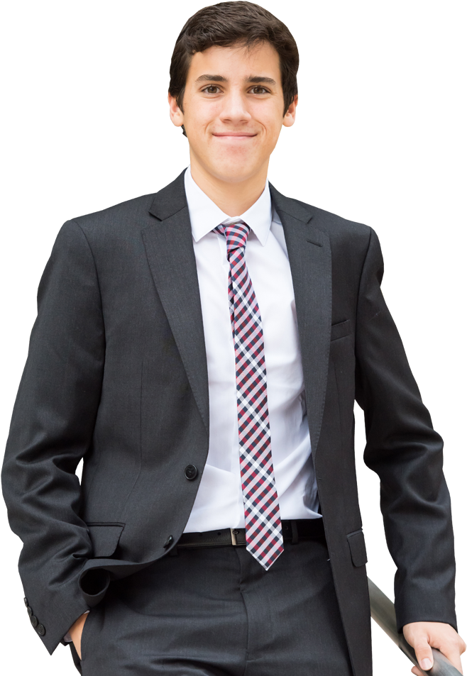 Photo Of Teen In Suit - Teen In Suit Png (659x1000), Png Download
