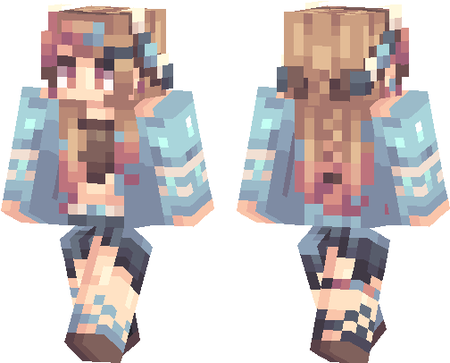 People - Aspecto De Minecraft Pe (538x437), Png Download
