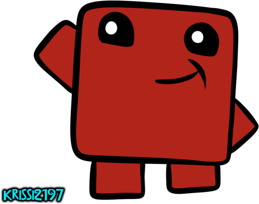 Super Meat Boy Meatloaf Game Clip Art - Super Meat Boy Cute (829x655), Png Download