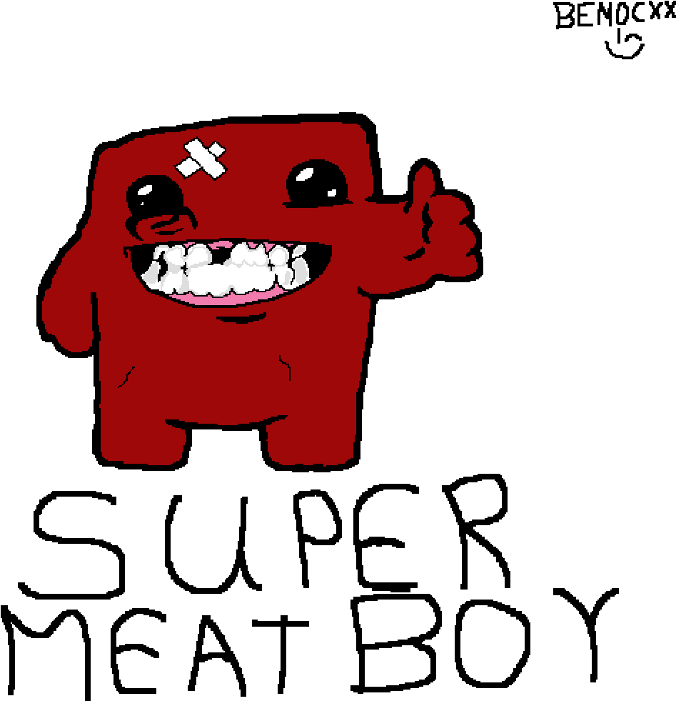 Super Meat Boy (1000x1000), Png Download