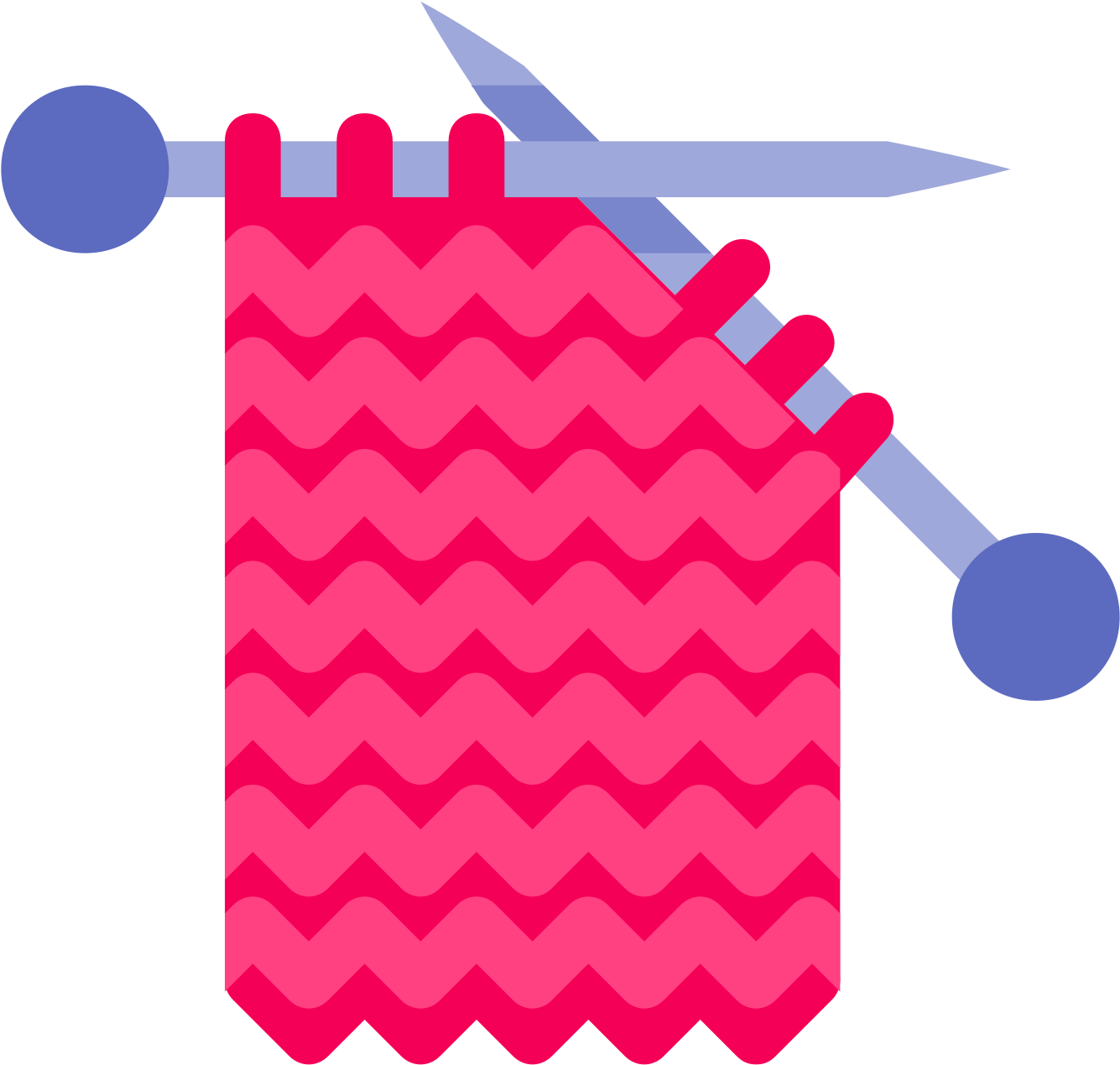 This Icon Is Of A Piece Of Fabric, With Wavelike Designs - Knitting Png (1600x1600), Png Download