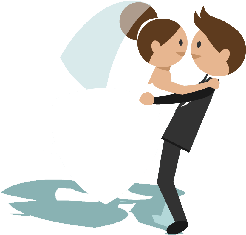 Casamento Wedding Albums, Love Valentines, Vows, Clipart, - Bride And Groom Animated (919x959), Png Download