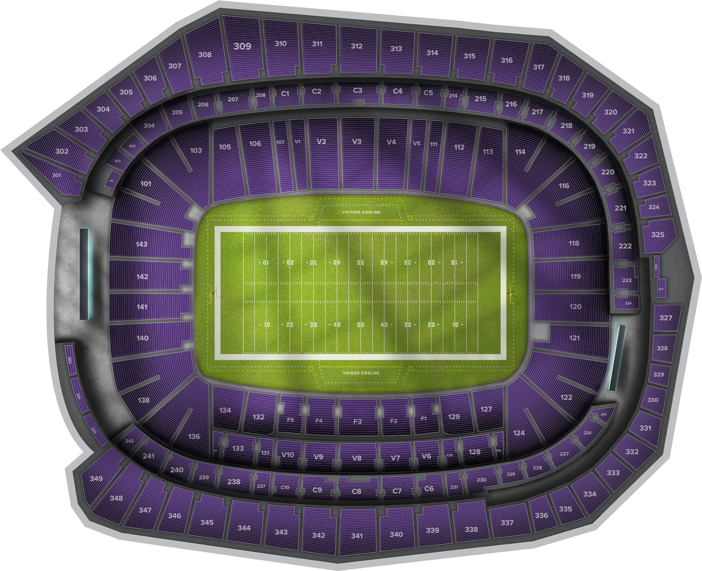 New England Patriots At Super Bowl Lii At Us Bank Stadium - U.s. Bank Stadium (2560x1936), Png Download