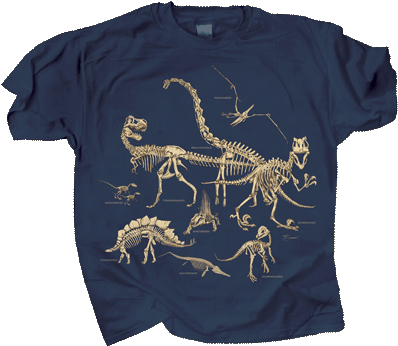 Dinosaur Bones Youth T-shirt - T-shirt (420x365), Png Download