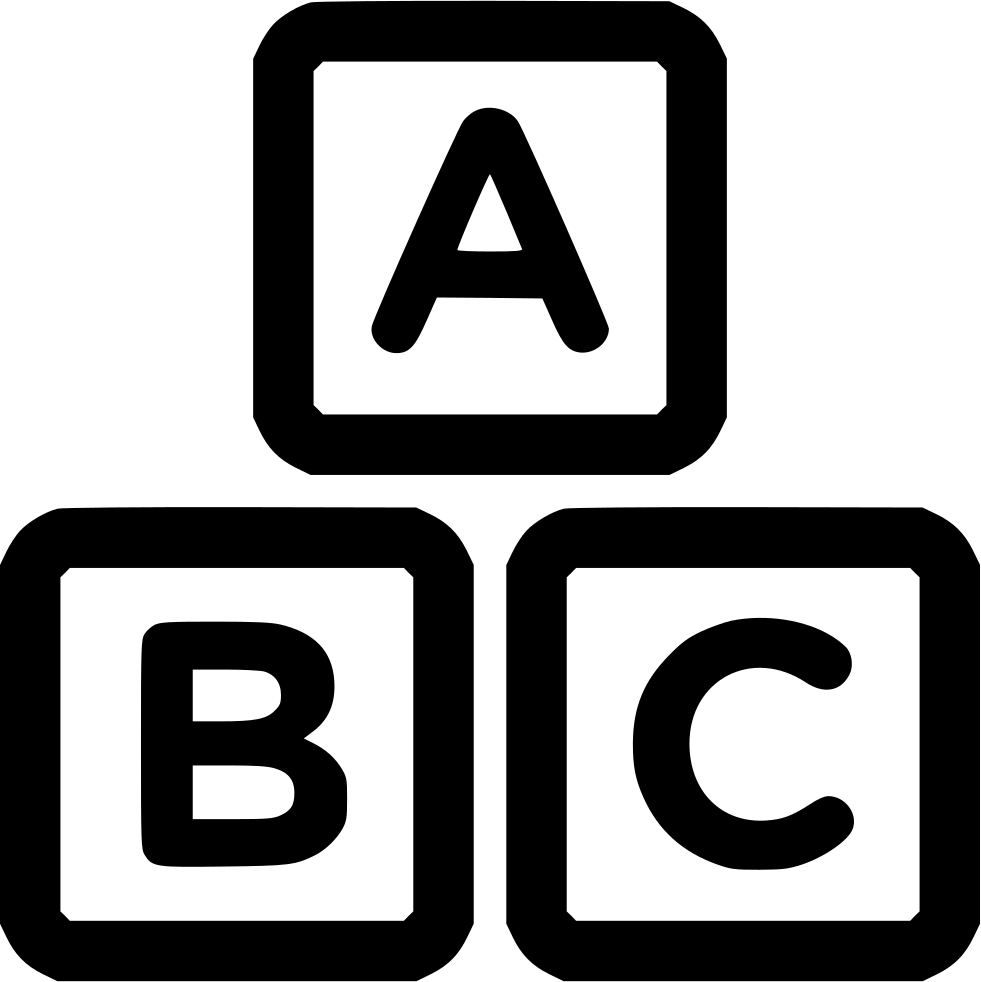 Abc Blocks - - Abc Icon (981x982), Png Download
