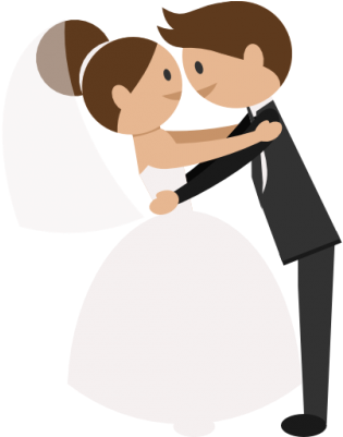 Clip Art At Clker - Wedding Couple Vector Png (400x400), Png Download
