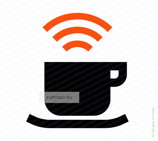 Vector Icon Of Mug Under Wi-fi Signal Sign - Cup Free Wifi Png (620x553), Png Download
