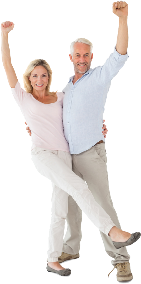 Knee Pain Couple - Smile (667x1000), Png Download